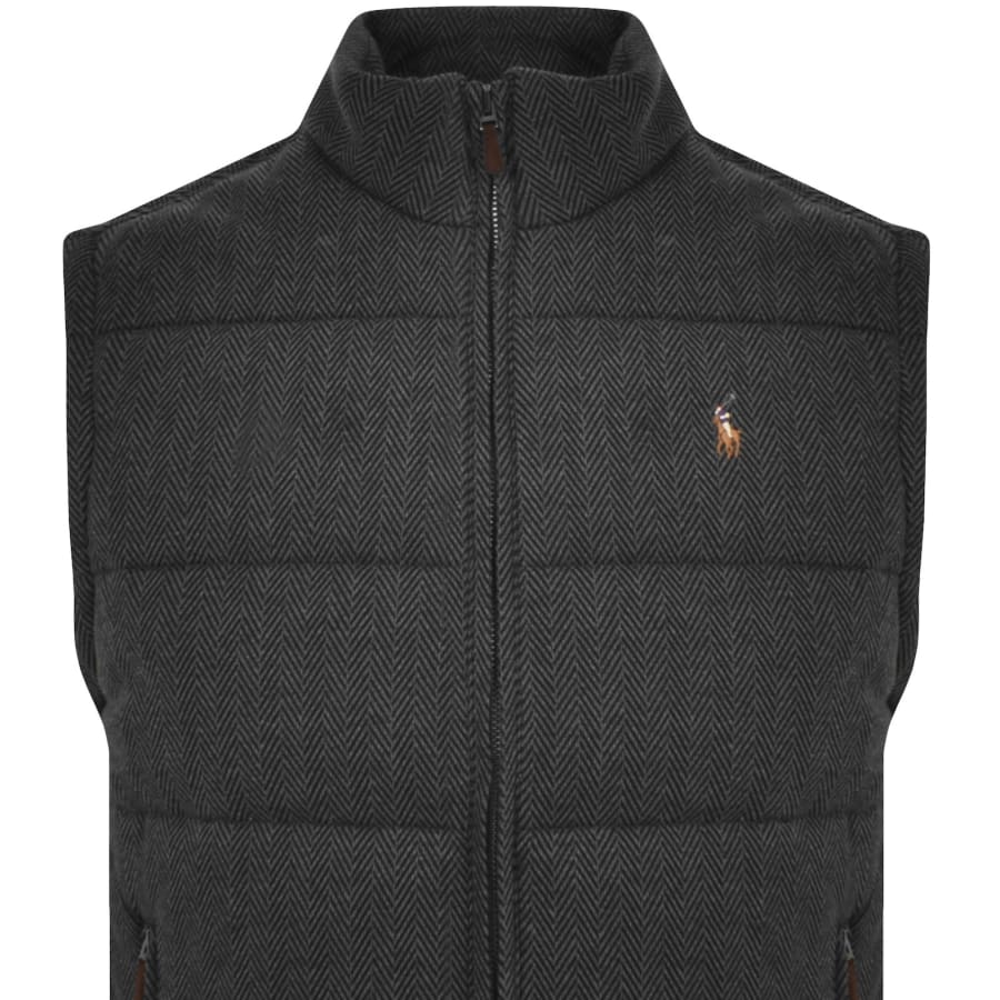 Ralph Lauren Quilted Herringbone Gilet Grey Mainline Menswear Sweden